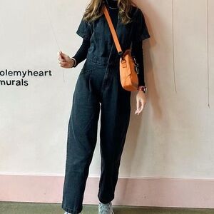 Free People Denim Jumpsuit
